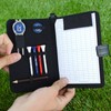 PGA Tour Real Leather Golf Organiser with Scorecard, Holder and