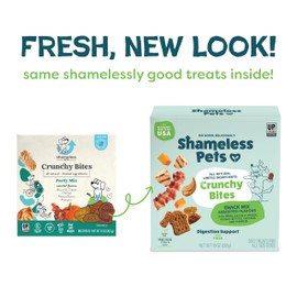 Shameless Pets Crunchy Dog Treats - Snack Mix Variety, 10oz - Healthy Dog Biscuits & Cookies Treats for Small, Medium, and Large Dogs - Made in The USA - Free from Corn & Soy