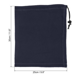 PATIKIL Invierno Cuello Calentador, 2 Paquete Cordón Cálido Cara Bufanda Cara Cubierta Viento Prueba Cuello Polaina para Hombre Mujer, Marino Azul