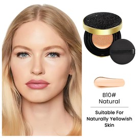Air Cushion BB Cream Foundation, CC cream foundation, Moisturizing Concealer Long-Lasting, Cushion Foundation Full Coverage Self Adjusting for Mature Skin & All Skin Types (natural white, 1)