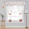 Householdfurnishing Embroidered Kitchen Window Pair Curtains Set Rod Pocket with