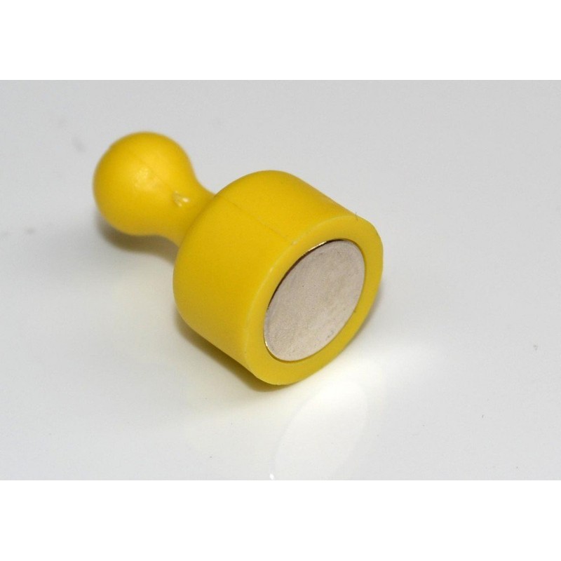 Skittle Magnet Small Ø 12 x 20mm Neodymium, Yellow -