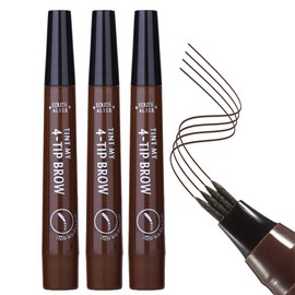 New Sensory Eyebrow Natural Thin Smooth Brush Tip Retention Color Retention Crisp Vibrant Fork Brush Liquid Eyebrow 4Tip Brow New Feeling Eyebrow 4Tip Eyebrow Tiny My 4Tip Brow 4TipBrow (#2 Dark