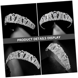 BIUDECO Stunning Crystal Bridal Crown Headband Tiara Headdress for Wedding Romantic Occasions Headband Headdress