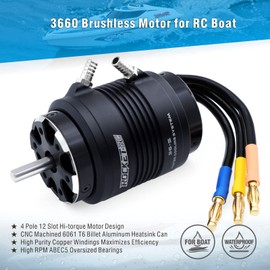 3660 1800KV Brushless RC Boat Motor Surpass Hobby Brushless Motor 4Pole Design Replacement Boat Parts(1800kv)
