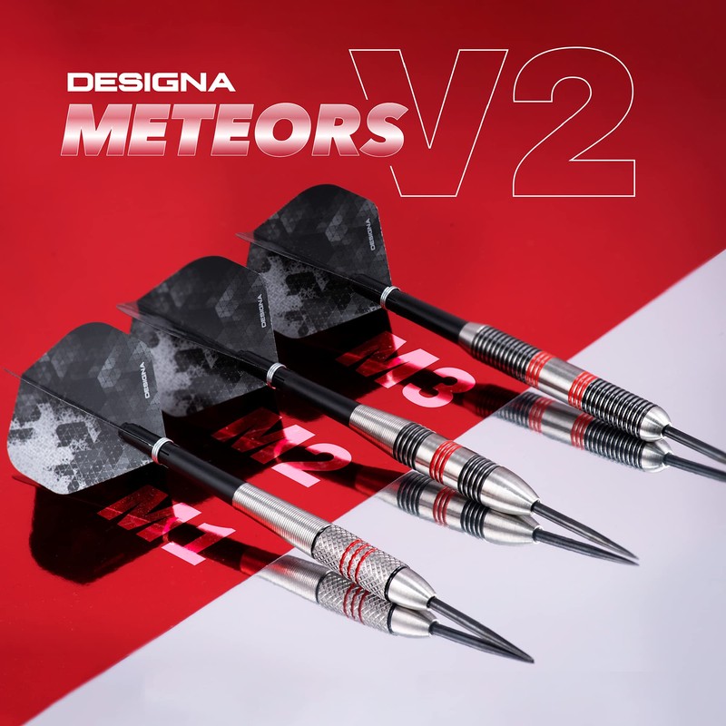 Designa Darts Meteors | 36g Premium 90% Tungsten Heavy Barrel