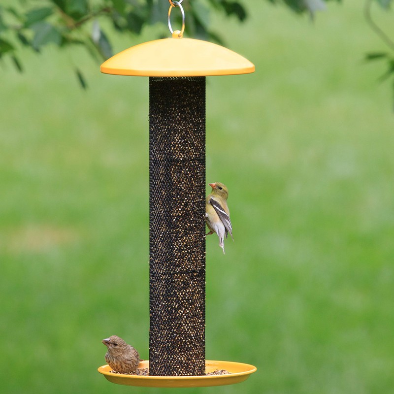 Perky-Pet YSSF00346-2 Straight-Sided Finch Tube Feeder , Yellow