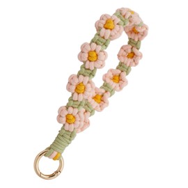 CHUQING Macrame Keychain Handmade Boho Wrist Lanyard Short Keyring Bracelet for Woman