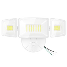Onforu 75W Flood Lights Outdoor, 7000LM Brightness Security Lights Switch Controlled, 3 Adjustable Heads, IP65 Waterproof, 6500K Wall Mount Exterior LED Flood Light