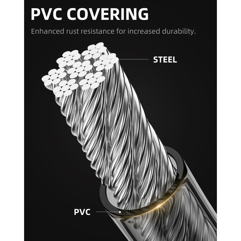 ROCKRBOS Bike Cable Lock with Key, ABS Lock Shell, 2