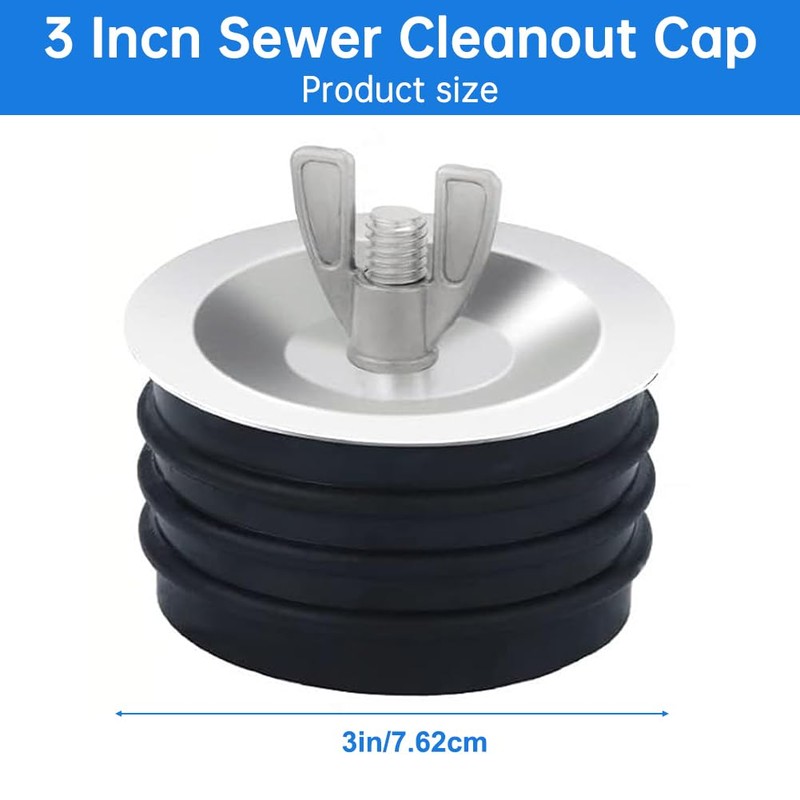 EMVANV 3 inch Sewer Cleanout Cap,Pool Return Plugs Practical Expansion