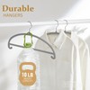 MIZGI 50 Pack Gray Velvet Hangers - No Shoulder Bumps,