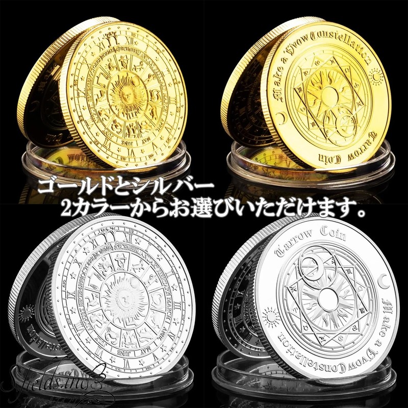 S.fields.inc Tarot Coins Divination Coins Set of 5 12 Constellations