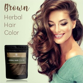 KORUS ESSENTIAL Herbal Hair Color (Brown) - 100g | with Henna, Amla, Aritha, etc.