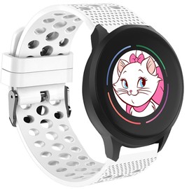 Lamshaw Compatible for iTouch Sport 4 Bands, 20mm Silicone Replacement Wristbands Sport Strap with Metal Buckle Compatible with iTouch Sport 4 / Sport 3 / AIR 3 40MM Smartwatch (White)