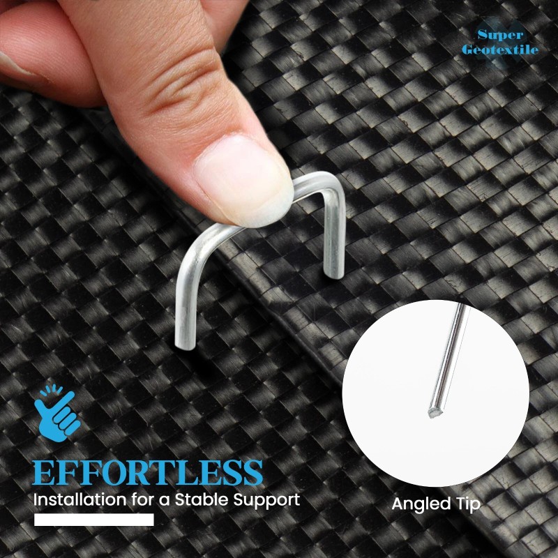 Super Geotextile Landscape Staples Heavy Duty 11 Ga Galvanized U-Shaped