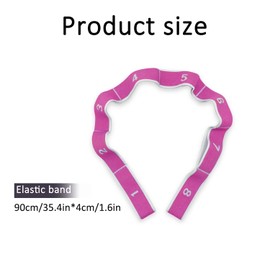 ALLY-MAGIC 8-loop Stretch Assist Strap,Kids Stretch Strap Latin Dance Resistance Bands for Dancers Kids Digital Stretch Bands Pilates Yoga Fitness Training Elastic Dance Bands Y4-BGTLD (Pink White)