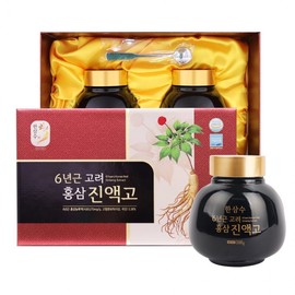 Hansamsu 6-Year Goryeo Red Ginseng Concentrate Paste (500g x 2 Bottles, with Bojagi Wrapping) Gift Set