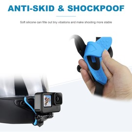 YALLSAME Helmet Chin Mount for GoPro Action Camera Go Pro Motorcycle Strap Attachment Full Face Helmet Rhino Mount Accessories for GoPro Hero 13 12 11 10 9 8 7 6 5 4 3 for High-Speed Racing Sport