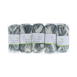 Yokota Yarn Parasol Acrylic Medium Weight Colorful 5 Ball Set Col.6 Black Series 6908