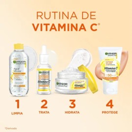 Kit Anti-Manchas Garnier Express Aclara Vitamina C Rutina De 4 Pasos