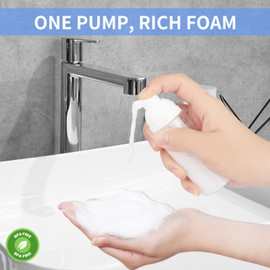 Travel Foam Pump Bottle 2oz - Leak-Proof BPA-Free Foaming Dispenser for Hand Soap, Shampoo, Facial Cleanser | Portable Refillable Containers for Gym, Travel, Home Use (2-Pack)