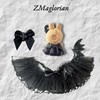 ZMaglorian Dress and Bow for Plush Toy, Black Witch Costume