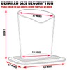 bvya Plush Lined Eyeglasses Holder Stand Glasses Protective Holder