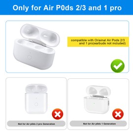 Wireless Charging Case Compatible with AirPods Pro4 and Carabiner Hook