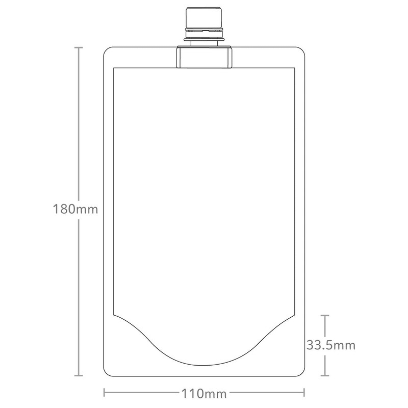 Ibis300 Transparent 10.1 fl oz (300 ml) Cap Pouches with