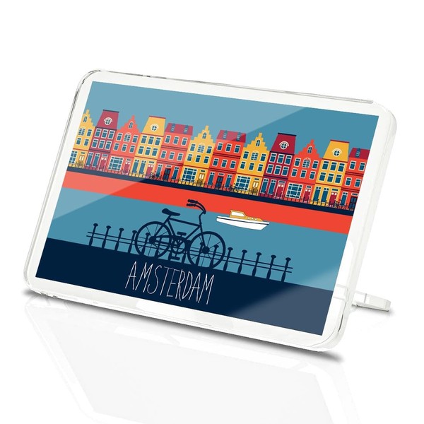 Classic Rectangle Magnet with Stand - Amsterdam Netherlands Holland Travel