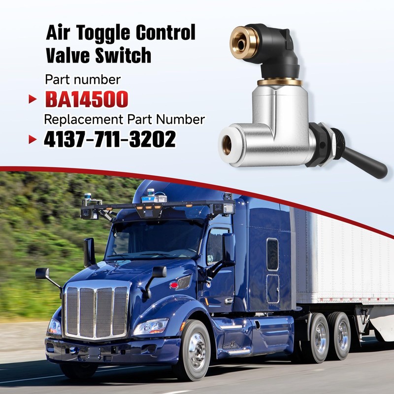 BA14500 Air Toggle Control Valve Switch Self-Locking Compatible with Peterbilt