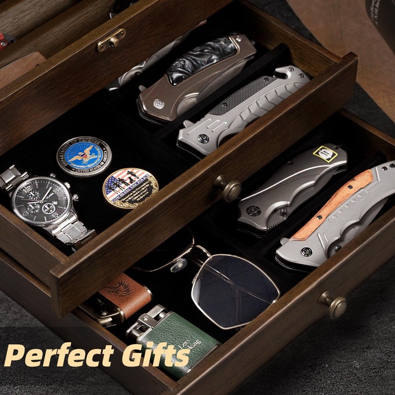Knife Display Case, Knife Collection Display Holder with Glass Lid,