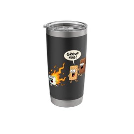 Funny Group Hug S'more Marshmallows Graham Cracker Chocolate Stainless Steel Insulated Tumbler