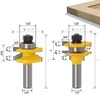APLUS 3Pcs Tongue Groove Router Bits Set, 1/2" Shank Ogee