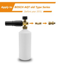 Fai Top Pressure Washer 1/4" Foam Cannon Male Thread Adapter Snow Foam Lance Soap Bottle Adaptor Compatible with Bosch(Not AQT),Portland, Ryobi, Greenworks, Husky Part