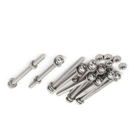 TA-VIGOR 12Pcs M4x50mm Screw Assortment Kit, 304 Stainless Steel Phillips Pan Head Bolt Screw Nut Washer for Professionals, Amateurs, Landlords, Repairmen, Wood Furniture Appliances and DIY
