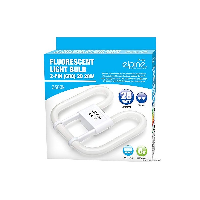NT 2D Flourescent Tube, 3500K 2Pin 28W