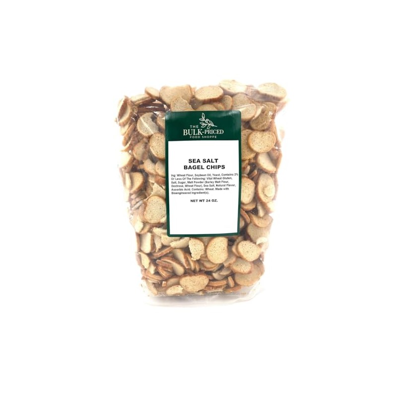 Sea Salt Bagel Chips, Bulk Size (24oz. Resealable Zip Lock