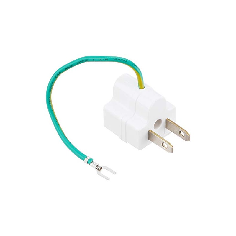 BUFFALO BSTAPA01WH 3-Pin to 2-Pin Conversion Adapter, White