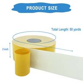 ARRYNTHEON Double Sided Carpet Tape for Hardwood Floors 2 Inch x 15 Yards Non Slip Rug Tape for Tile Floors, Easy to Remove Without Residue Rug Tape Gripper for Carpet (Yellow, 2Inch x 50Yards)