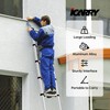 ICARRY Telescoping Ladder 10.8 FT Aluminum One-Button Retraction Collapsible Ladder,