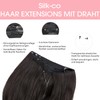 Silk-co Hair Extension with Elastic Band, 40 cm, Long Wavy
