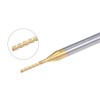 uxcell 10Pcs 1mm Titanium Coat Carbide End Mill Engraving Milling