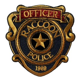 Resident Evil Raccoon Police Officer Patch (3.5 inch-Iron on sew on-R5)