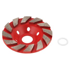 1 Piece 100mm Diamond Segment Grinding Wheel for Granite Masonry Stone Concrete Ceramic Polishing (Red)