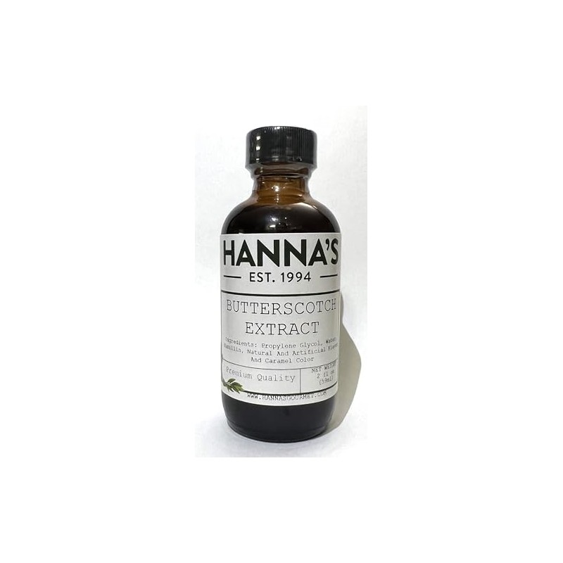 Hanna's Butterscotch Extract, 2 fl oz