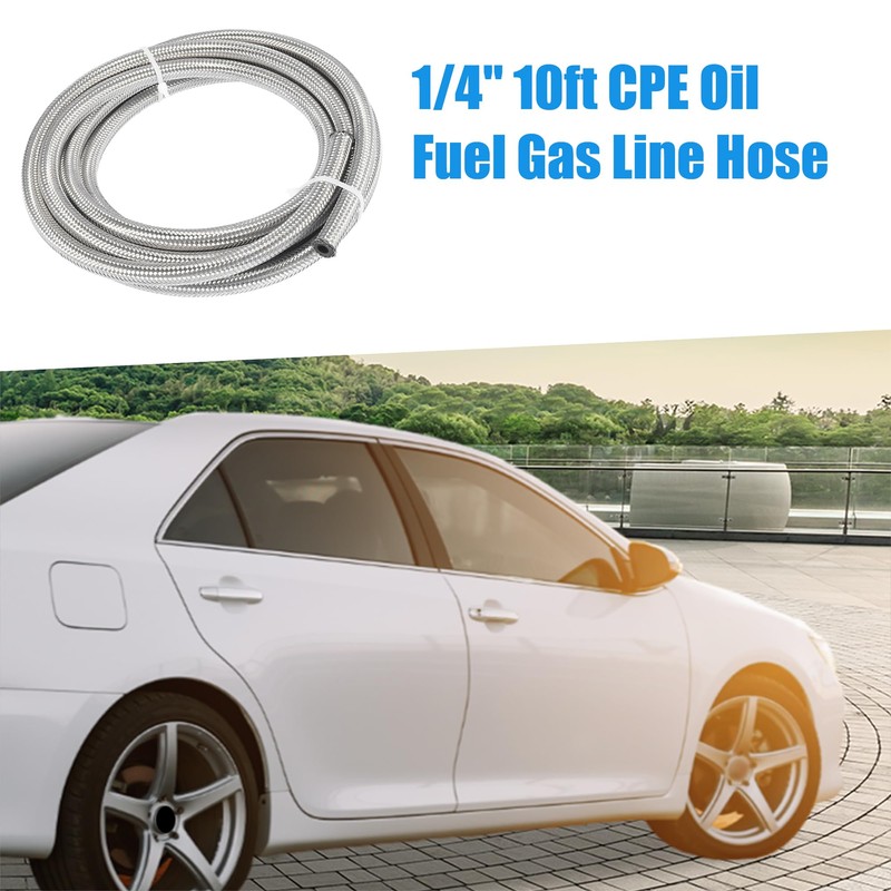 A ABSOPRO 4AN Fuel Hose Reliable AN4 1/4"Braided 10FT CPE