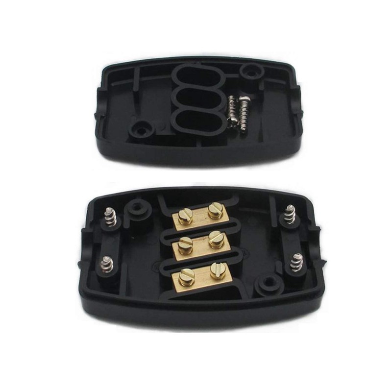 2 Pack 3-Terminal Electrical Junction Box, Flex Connector for Outdoor