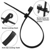 Jiozermi 100 Pcs 8 Inch Black Zip Ties with Screw